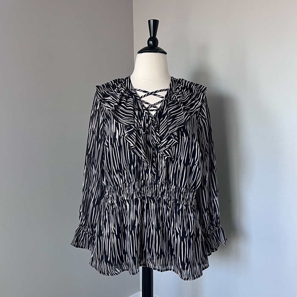 Lane Bryant Ruffled Peplum Top women’s plus size 18